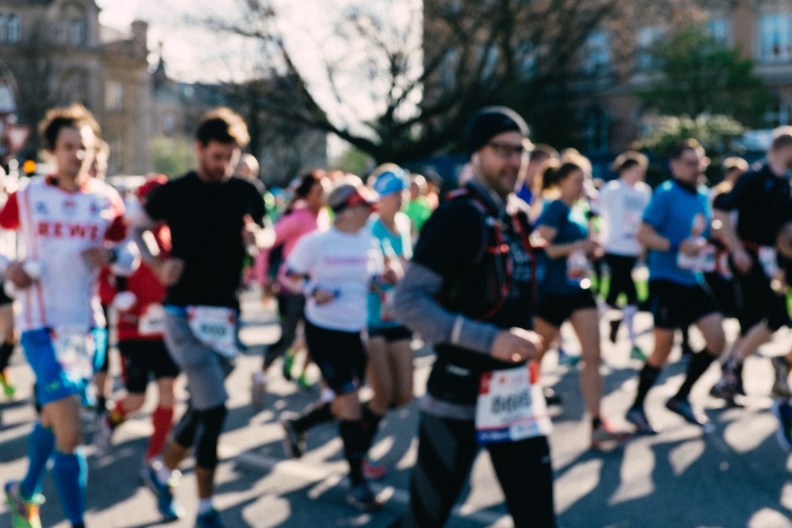 Marathin runners blurred